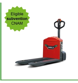Transpalette électrique Lithium 1500 kg accompagnant HELI - CBD15-BLiH