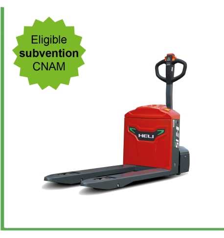 Transpalette électrique Lithium 1500 kg accompagnant HELI - CBD15-BLiH